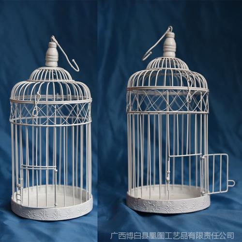 玉林工厂 装饰铁制品烤漆金属鸟笼 宠物及园艺 粗铁丝线鸟笼定制